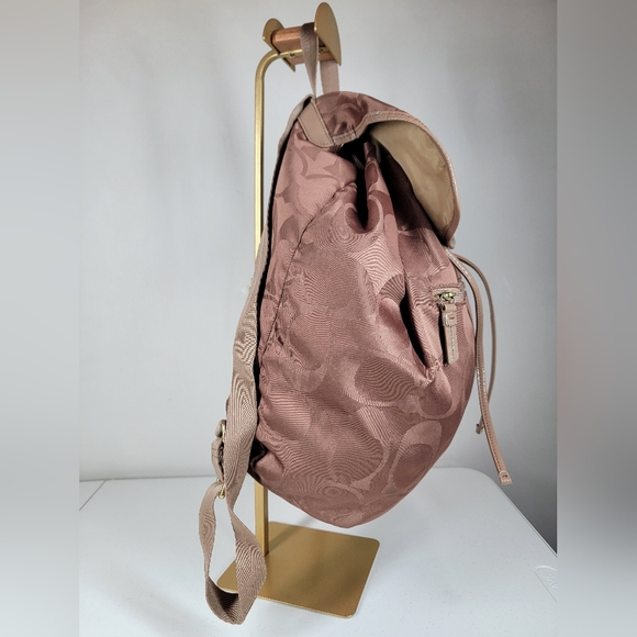 Coach Getaway Signature Nylon Packable Backpack Tan Brown No. F30781 - Picture 3 of 16